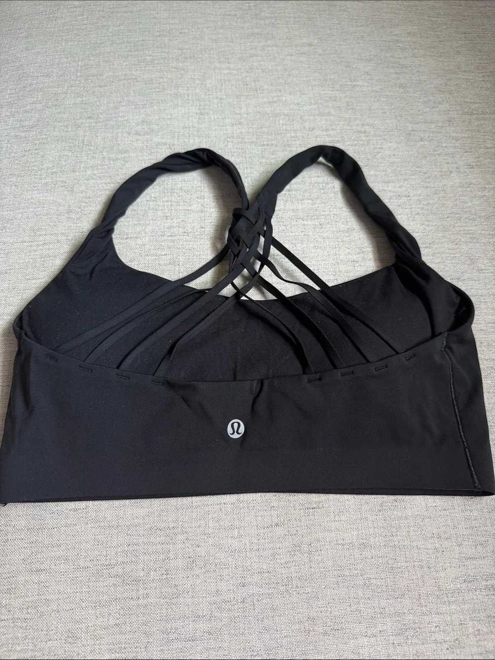lululemon Flexy Flex Black Strappy Racerback Sports Bra